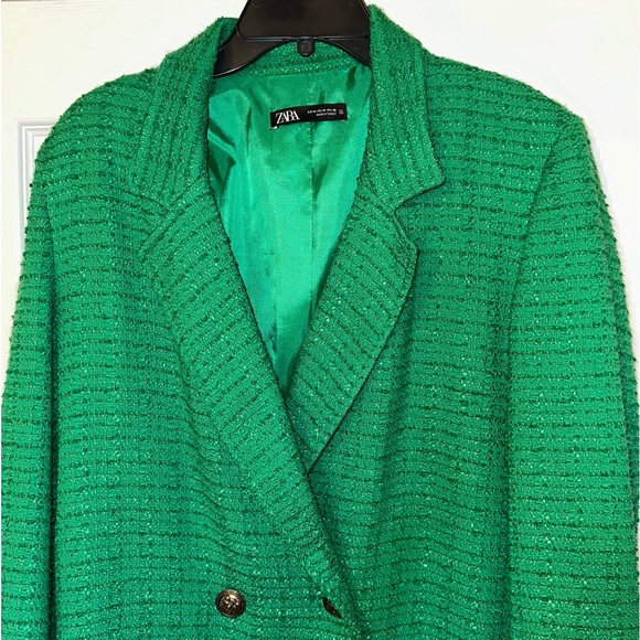 ZARA | Textured Double Breasted Blazer - Picture 6 of 8